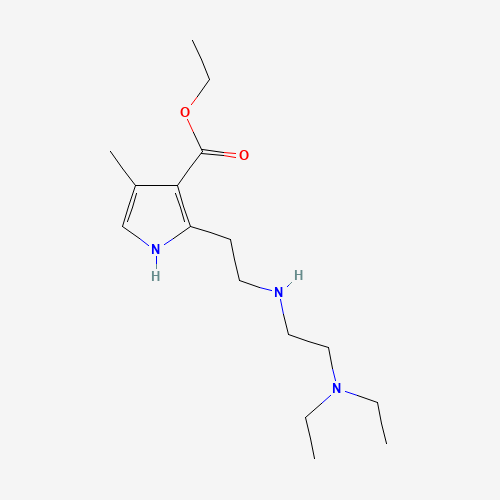 ethyl 2-[2-[2-(diethylamino)ethylamino]ethyl]-4-methyl-1H-pyrrole-3-carboxylate (CAS: 945381-59-9) - Chemical Structure and Molecular Formula 