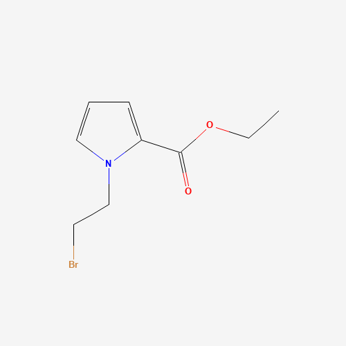 ethyl 1-(2-bromoethyl)pyrrole-2-carboxylate (CAS: 889663-26-7) - Chemical Structure and Molecular Formula 