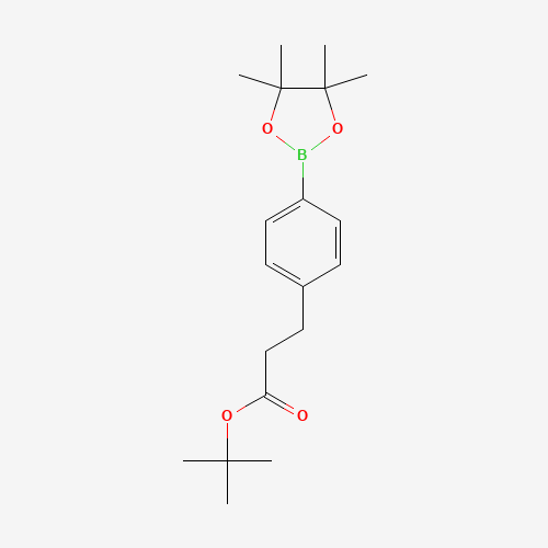 tert-butyl 3-[4-(4,4,5,5-tetramethyl-1,3,2-dioxaborolan-2-yl)phenyl]propanoate (CAS: 872054-15-4) - Chemical Structure and Molecular Formula 