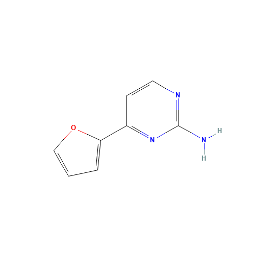 4-(furan-2-yl)pyrimidin-2-amine (CAS: 206564-00-3) - Chemical Structure and Molecular Formula 