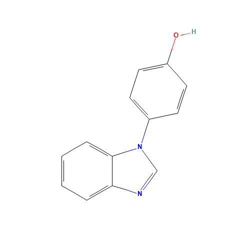 4-(benzimidazol-1-yl)phenol (CAS: 81376-56-9) - Chemical Structure and Molecular Formula 