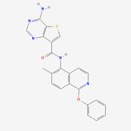 4-amino-N-(6-methyl-1-phenoxyisoquinolin-5-yl)thieno[3,2-d]pyrimidine-7-carboxamide (CAS: 1446111-86-9) - Related Chemical Product