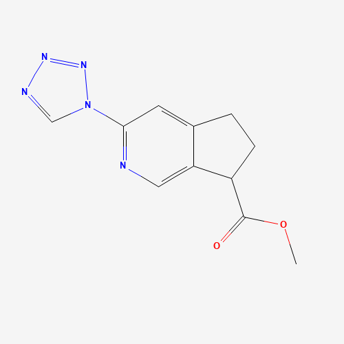 methyl 3-(tetrazol-1-yl)-6,7-dihydro-5H-cyclopenta[c]pyridine-7-carboxylate (CAS: 1374575-39-9) - Chemical Structure and Molecular Formula 