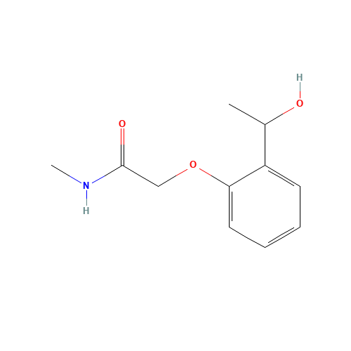 2-[2-(1-hydroxyethyl)phenoxy]-N-methylacetamide (CAS: 290327-90-1) - Chemical Structure and Molecular Formula 