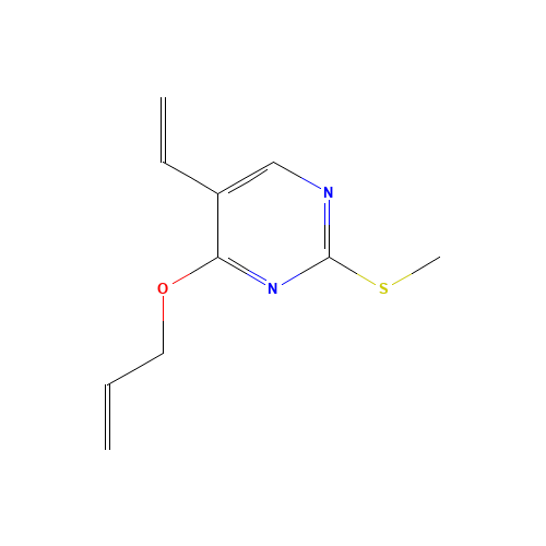 5-ethenyl-2-methylsulfanyl-4-prop-2-enoxypyrimidine (CAS: 1030377-56-0) - Chemical Structure and Molecular Formula 