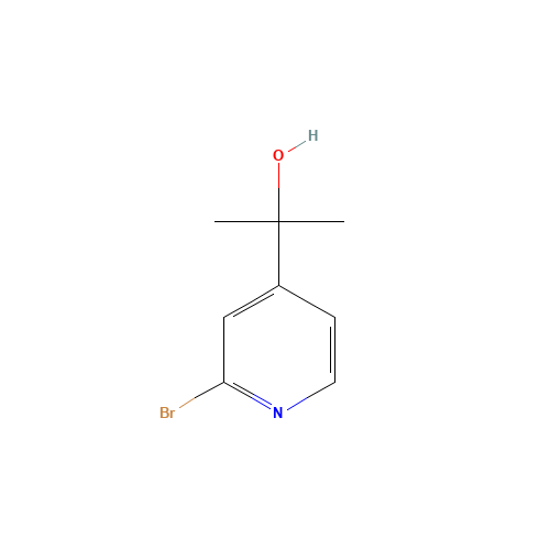 2-(2-bromopyridin-4-yl)propan-2-ol (CAS: 1055073-69-2) - Chemical Structure and Molecular Formula 