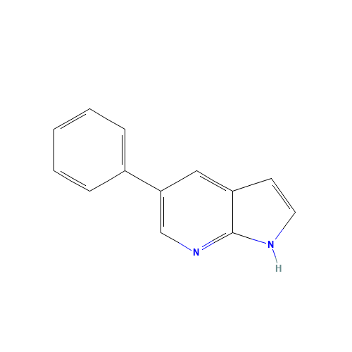5-phenyl-1H-pyrrolo[2,3-b]pyridine (CAS: 611205-38-0) - Chemical Structure and Molecular Formula 