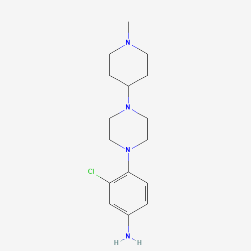 3-chloro-4-[4-(1-methylpiperidin-4-yl)piperazin-1-yl]aniline (CAS: 1453211-70-5) - Related Chemical Product