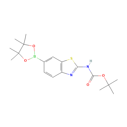 tert-butyl N-[6-(4,4,5,5-tetramethyl-1,3,2-dioxaborolan-2-yl)-1,3-benzothiazol-2-yl]carbamate (CAS: 1244059-50-4) - Related Chemical Product