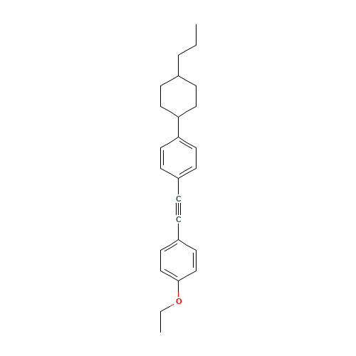 1-ethoxy-4-[2-[4-(4-propylcyclohexyl)phenyl]ethynyl]benzene (CAS: 167633-81-0) - Chemical Structure and Molecular Formula 