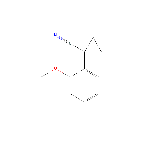 1-(2-methoxyphenyl)cyclopropane-1-carbonitrile (CAS: 74204-96-9) - Chemical Structure and Molecular Formula 