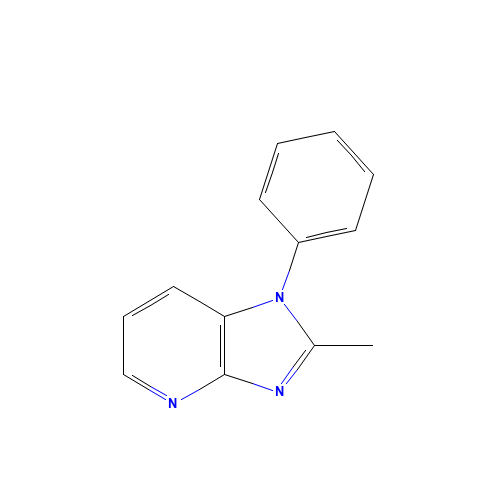 2-methyl-1-phenylimidazo[4,5-b]pyridine (CAS: 1001916-10-4) - Chemical Structure and Molecular Formula 