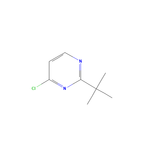 2-tert-butyl-4-chloropyrimidine (CAS: 18436-67-4) - Chemical Structure and Molecular Formula 