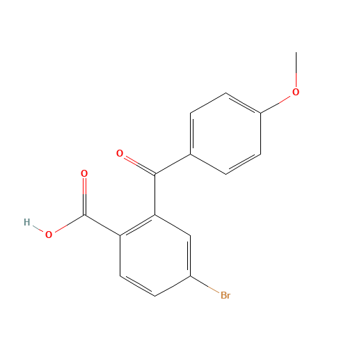 4-bromo-2-(4-methoxybenzoyl)benzoic acid (CAS: 874113-01-6) - Chemical Structure and Molecular Formula 