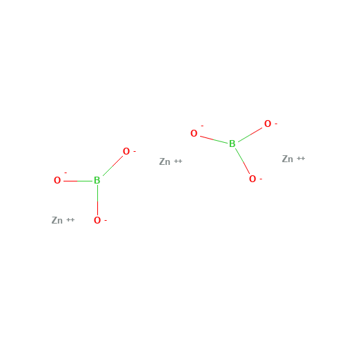 trizinc;diborate (CAS: 10361-94-1) - Chemical Structure and Molecular Formula 