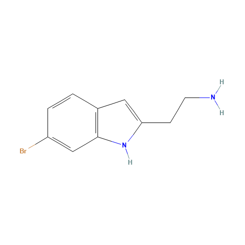 2-(6-bromo-1H-indol-2-yl)ethanamine (CAS: 1018637-87-0) - Chemical Structure and Molecular Formula 