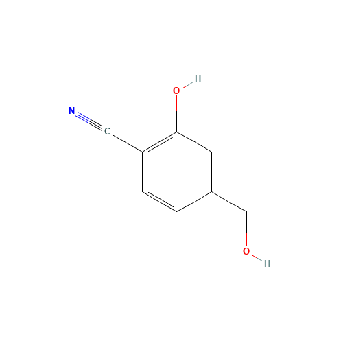 2-hydroxy-4-(hydroxymethyl)benzonitrile (CAS: 210037-55-1) - Chemical Structure and Molecular Formula 