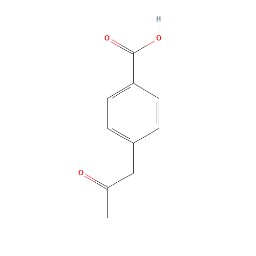 4-(2-oxopropyl)benzoic acid (CAS: 15482-54-9) - Chemical Structure and Molecular Formula 