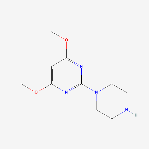 4,6-dimethoxy-2-piperazin-1-ylpyrimidine (CAS: 106615-46-7) - Chemical Structure and Molecular Formula 