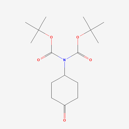 tert-butyl N-[(2-methylpropan-2-yl)oxycarbonyl]-N-(4-oxocyclohexyl)carbamate (CAS: 868528-95-4) - Chemical Structure and Molecular Formula 