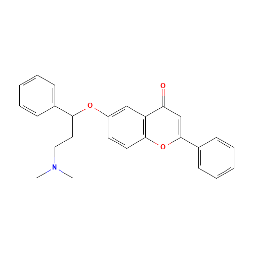 6-[3-(dimethylamino)-1-phenylpropoxy]-2-phenylchromen-4-one (CAS: 79130-64-6) - Related Chemical Product