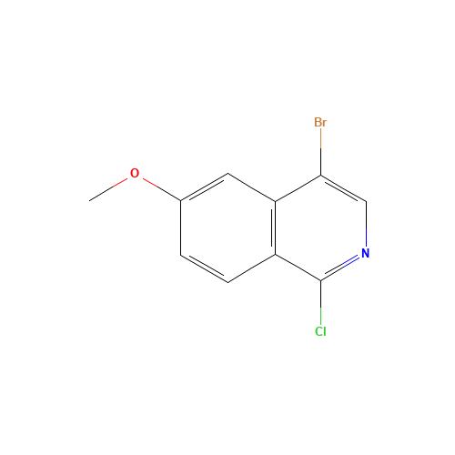 4-bromo-1-chloro-6-methoxyisoquinoline (CAS: 1409964-75-5) - Chemical Structure and Molecular Formula 