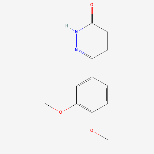 3-(3,4-dimethoxyphenyl)-4,5-dihydro-1H-pyridazin-6-one (CAS: 39499-66-6) - Chemical Structure and Molecular Formula 