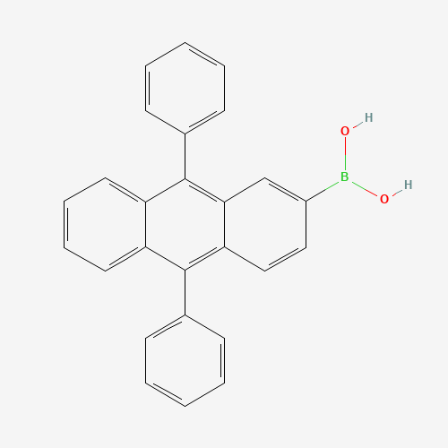 (9,10-diphenylanthracen-2-yl)boronic acid (CAS: 597553-98-5) - Chemical Structure and Molecular Formula 