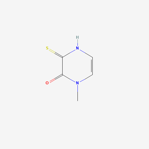 4-methyl-2-sulfanylidene-1H-pyrazin-3-one (CAS: 1187017-34-0) - Chemical Structure and Molecular Formula 