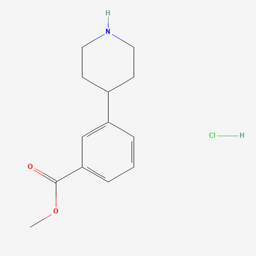 methyl 3-piperidin-4-ylbenzoate;hydrochloride chemical structure methyl 3-piperidin-4-ylbenzoate;hydrochloride (CAS: 726185-54-2) - Chemical Structure and Molecular Formula
