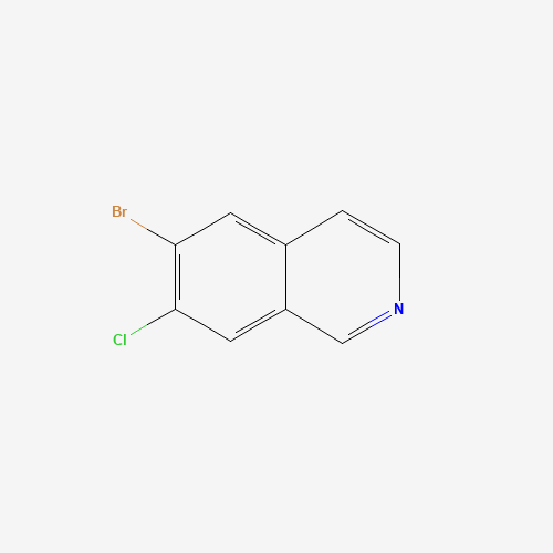 6-bromo-7-chloroisoquinoline (CAS: 1036712-54-5) - Chemical Structure and Molecular Formula 
