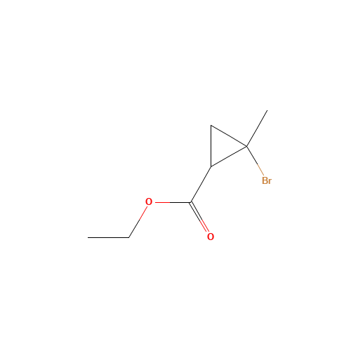 ethyl 2-bromo-2-methylcyclopropane-1-carboxylate (CAS: 89892-99-9) - Chemical Structure and Molecular Formula 