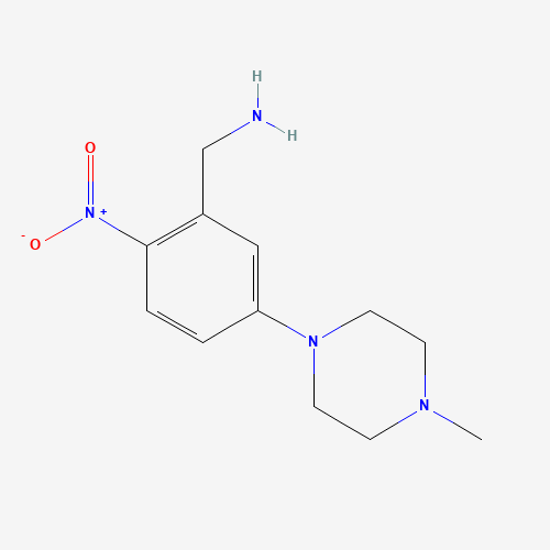 [5-(4-methylpiperazin-1-yl)-2-nitrophenyl]methanamine (CAS: 630410-70-7) - Chemical Structure and Molecular Formula 