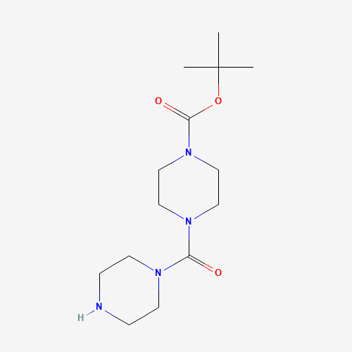 tert-butyl 4-(piperazine-1-carbonyl)piperazine-1-carboxylate (CAS: 203520-35-8) - Chemical Structure and Molecular Formula 