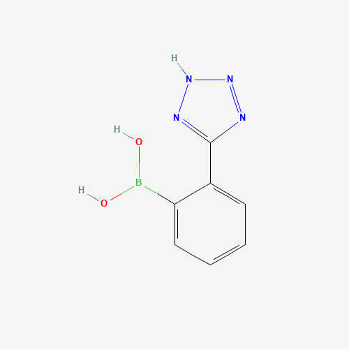 [2-(2H-tetrazol-5-yl)phenyl]boronic acid (CAS: 155884-01-8) - Chemical Structure and Molecular Formula 