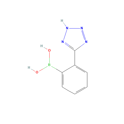 [2-(2H-tetrazol-5-yl)phenyl]boronic acid (CAS: 155884-01-8) - Chemical Structure and Molecular Formula 