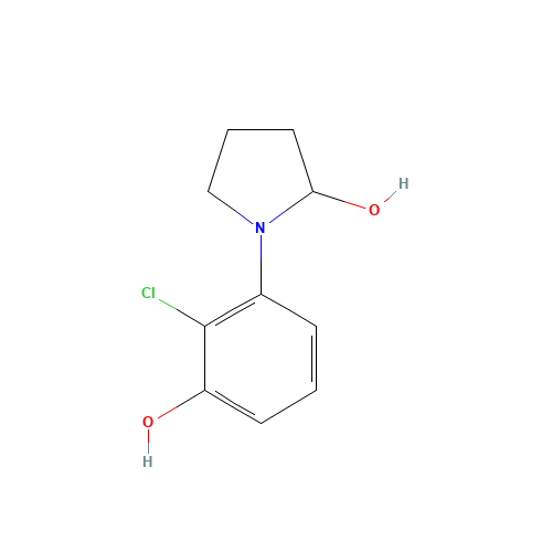 1-(2-chloro-3-hydroxyphenyl)pyrrolidin-2-ol (CAS: 925233-21-2) - Chemical Structure and Molecular Formula 
