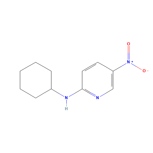 N-cyclohexyl-5-nitropyridin-2-amine (CAS: 25948-14-5) - Chemical Structure and Molecular Formula 