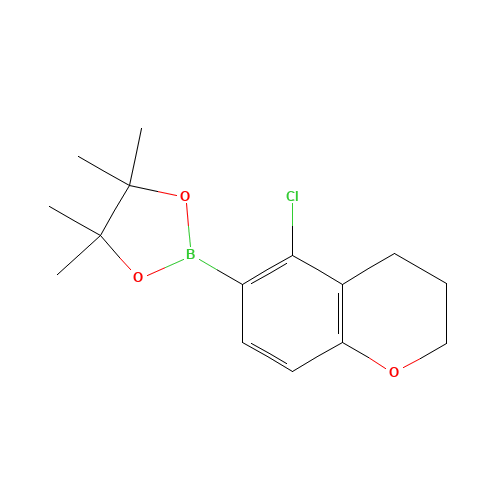 2-(5-chloro-3,4-dihydro-2H-chromen-6-yl)-4,4,5,5-tetramethyl-1,3,2-dioxaborolane (CAS: 1154740-54-1) - Chemical Structure and Molecular Formula 