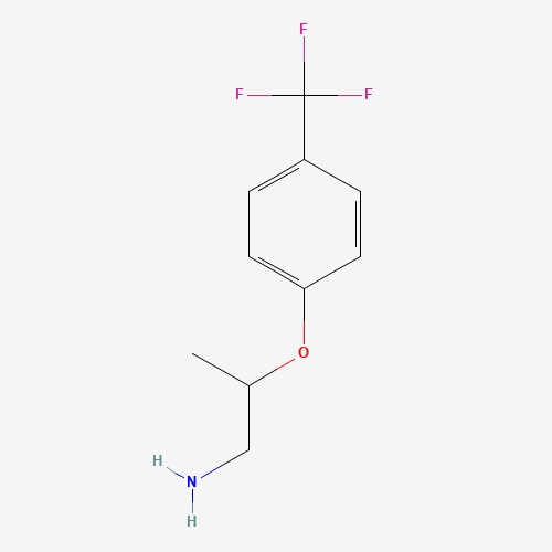 2-[4-(trifluoromethyl)phenoxy]propan-1-amine (CAS: 886763-49-1) - Chemical Structure and Molecular Formula 