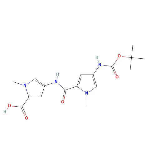 1-methyl-4-[[1-methyl-4-[(2-methylpropan-2-yl)oxycarbonylamino]pyrrole-2-carbonyl]amino]pyrrole-2-carboxylic acid (CAS: 126092-98-6) - Related Chemical Product