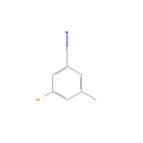 3-bromo-5-methylbenzonitrile (CAS: 124289-21-0) - Chemical Structure and Molecular Formula 