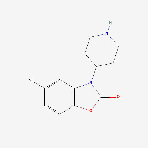 5-methyl-3-piperidin-4-yl-1,3-benzoxazol-2-one (CAS: 173843-72-6) - Chemical Structure and Molecular Formula 