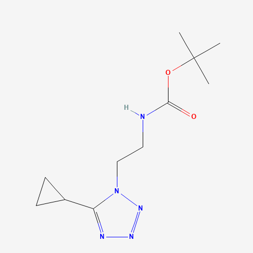 tert-butyl N-[2-(5-cyclopropyltetrazol-1-yl)ethyl]carbamate (CAS: 1244058-84-1) - Related Chemical Product
