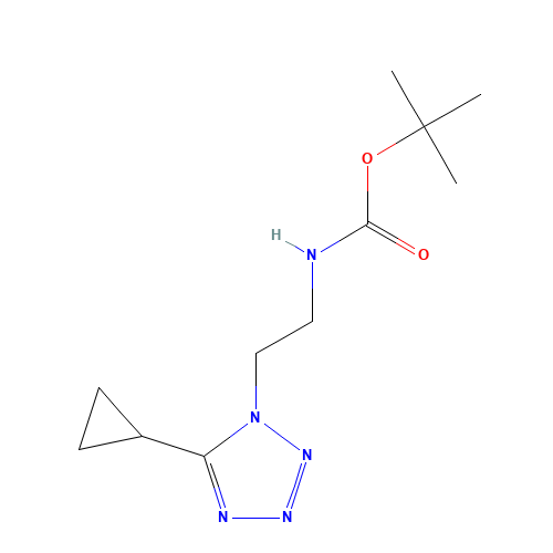 tert-butyl N-[2-(5-cyclopropyltetrazol-1-yl)ethyl]carbamate (CAS: 1244058-84-1) - Related Chemical Product