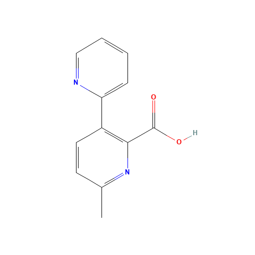 6-methyl-3-pyridin-2-ylpyridine-2-carboxylic acid (CAS: 1228431-05-7) - Chemical Structure and Molecular Formula 