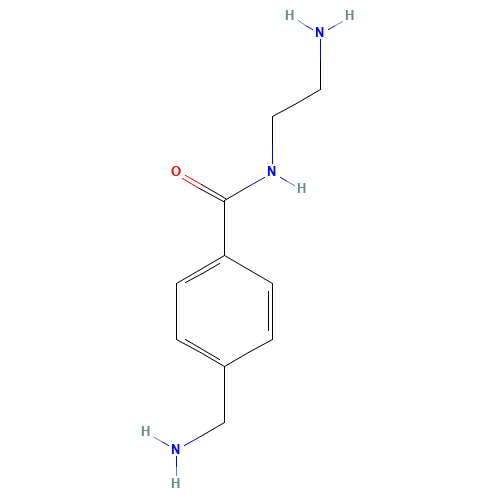 N-(2-aminoethyl)-4-(aminomethyl)benzamide (CAS: 271591-70-9) - Chemical Structure and Molecular Formula 