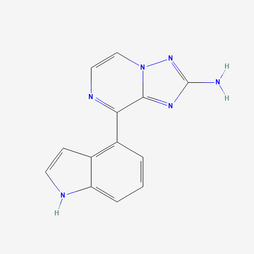 8-(1H-indol-4-yl)-[1,2,4]triazolo[1,5-a]pyrazin-2-amine (CAS: 1360612-73-2) - Chemical Structure and Molecular Formula 