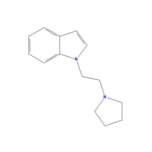 1-(2-pyrrolidin-1-ylethyl)indole (CAS: 872786-62-4) - Chemical Structure and Molecular Formula 