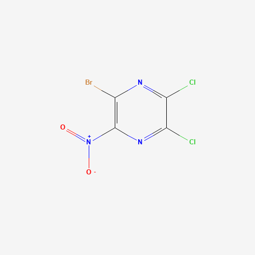 2-bromo-5,6-dichloro-3-nitropyrazine (CAS: 87591-67-1) - Chemical Structure and Molecular Formula 